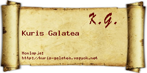 Kuris Galatea névjegykártya
